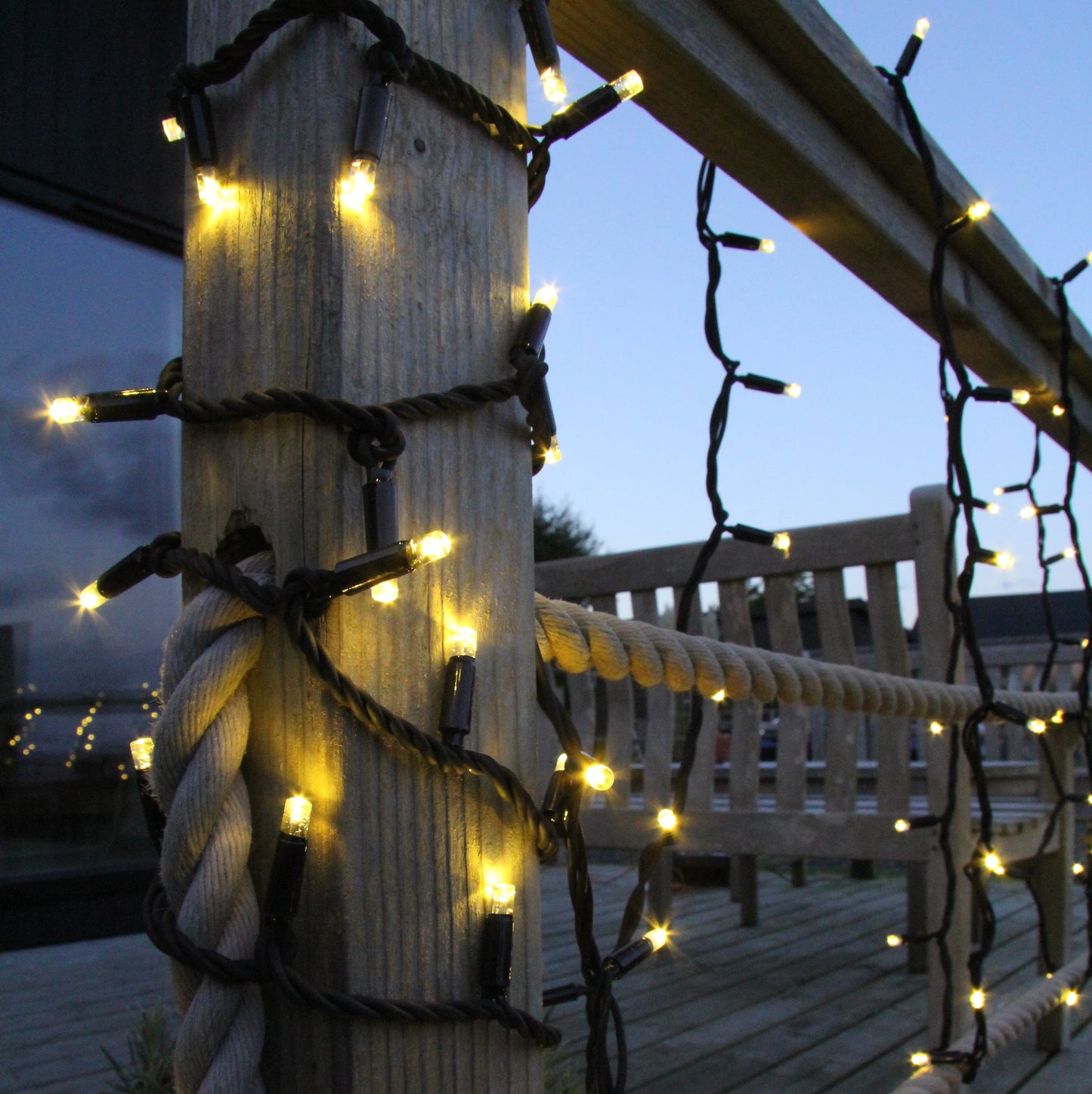 5m Connectable IP65 Fairy Light on Black Cable (Connect365+)