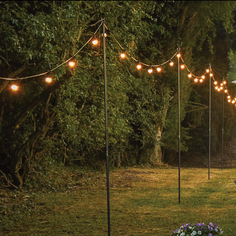 Festoon Lighting Steel Pole 2.4m