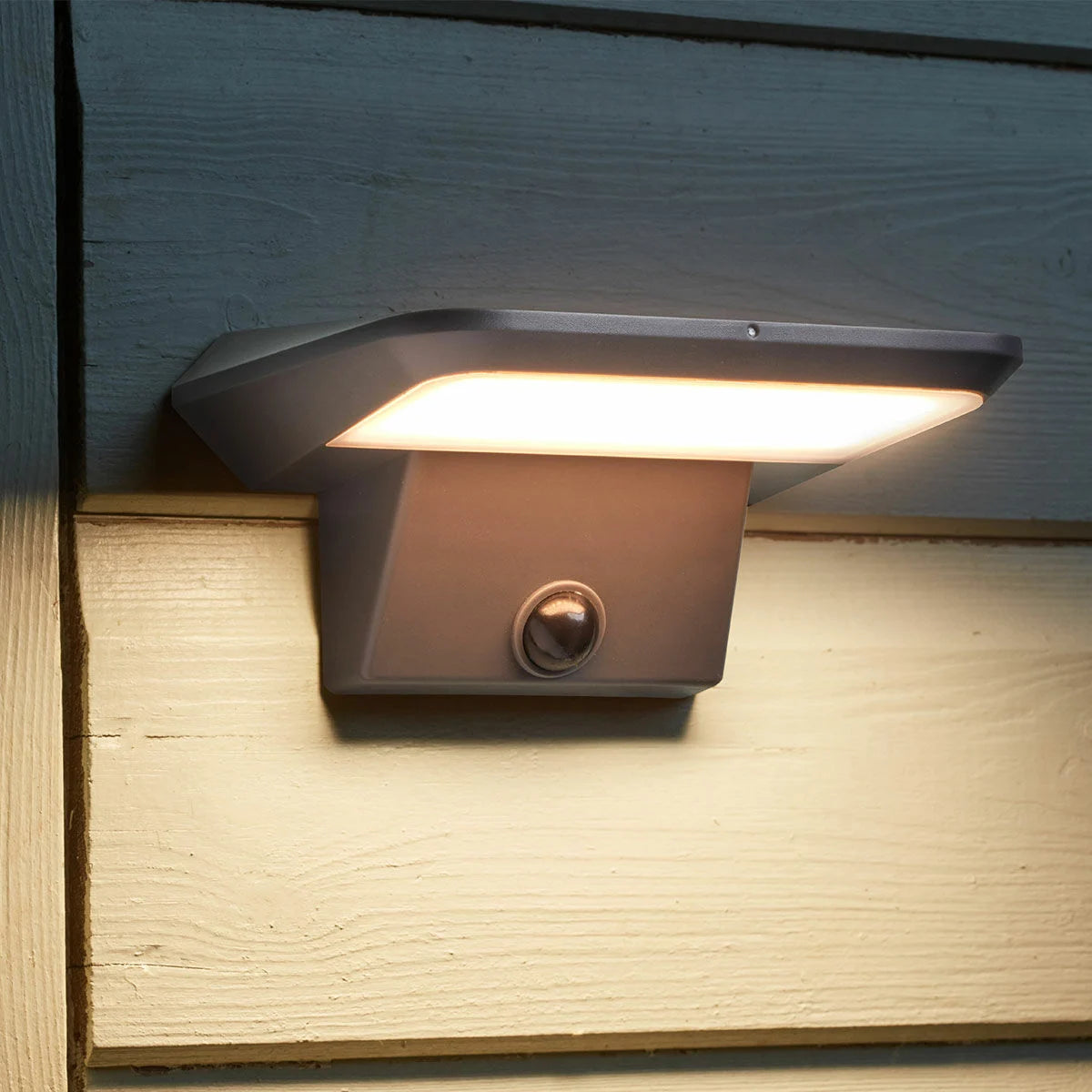 Solar Security Light PIR Motion Sensor Warm White LEDs