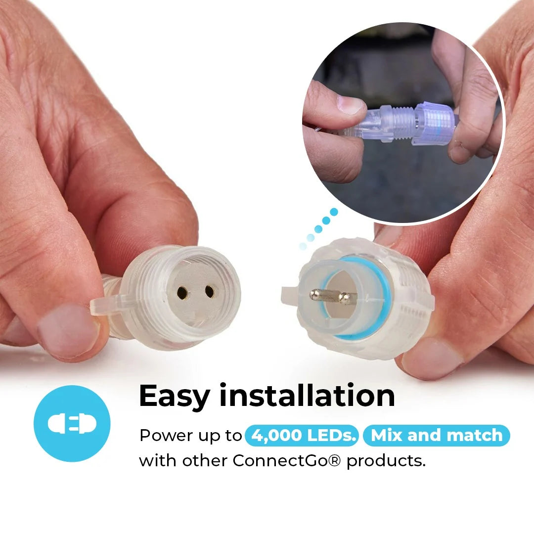 Easy Installation ConnectGo Low Voltage (31v) Icicle Light