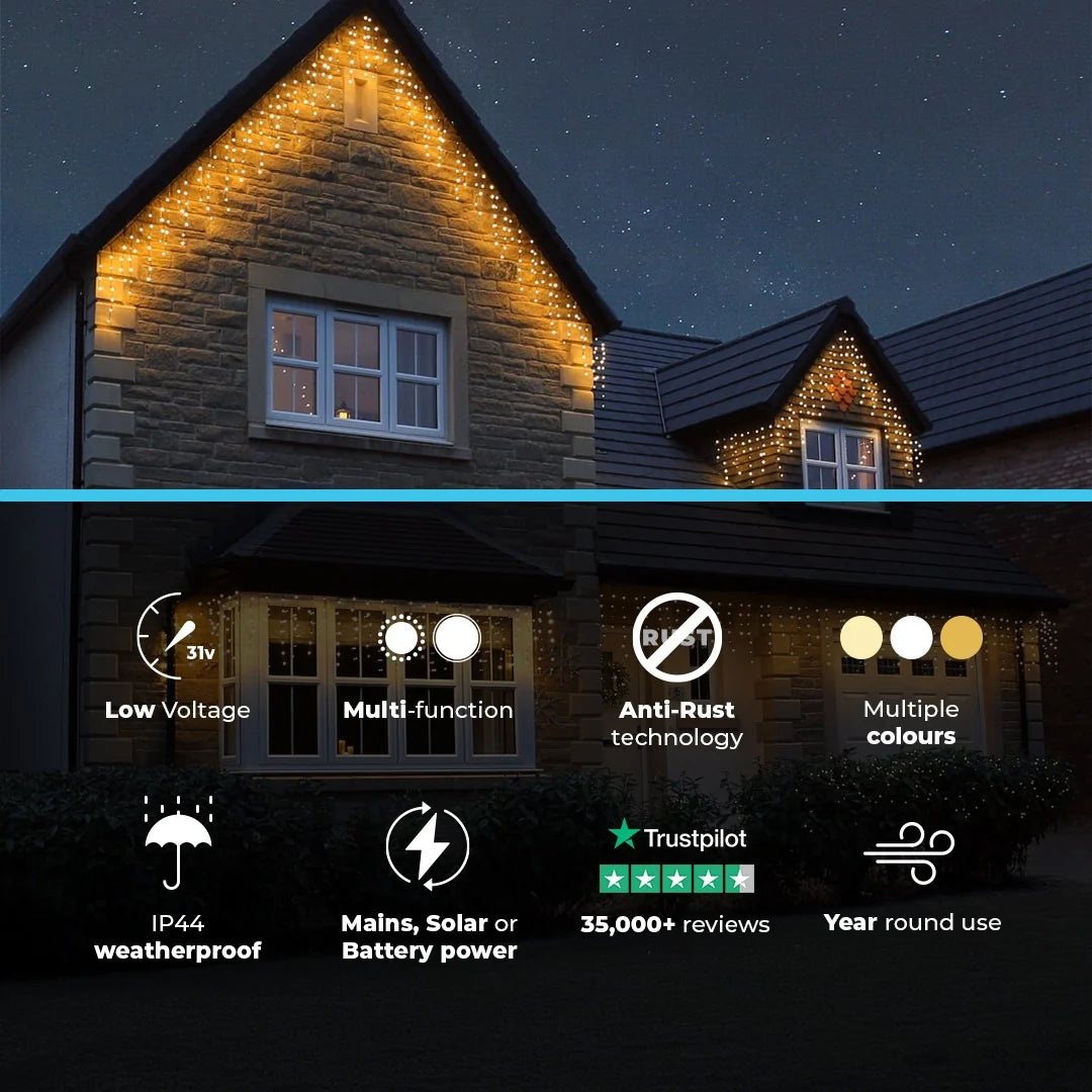 ConnectGo Low Volatge (31v) Icicle Lights Features