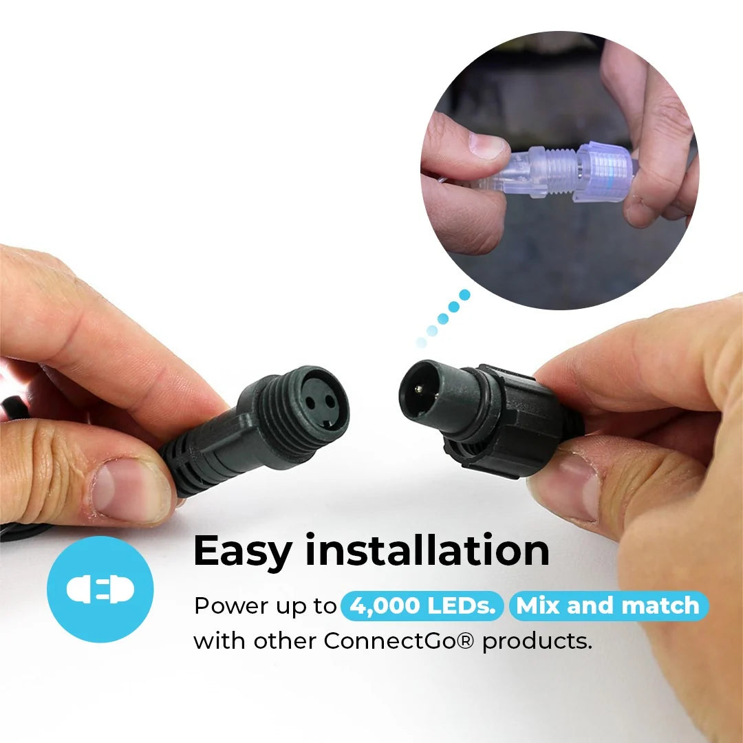 Easy Installation ConnectGo Low Volatge (31v) Icicle Lights