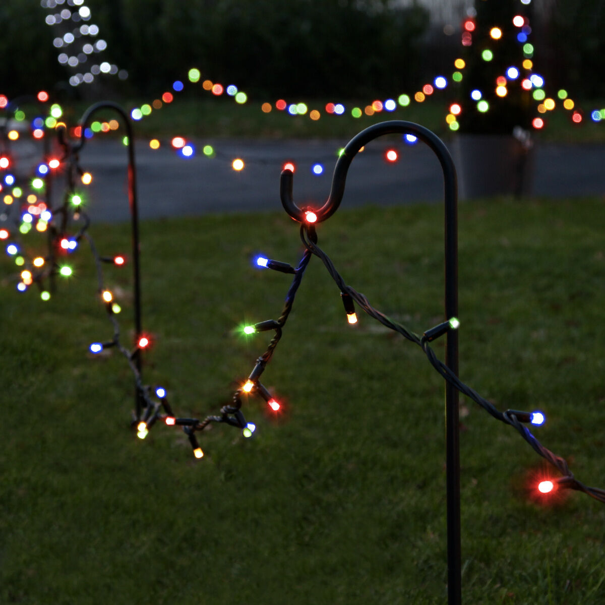 ConnectPro Outdoor LED String Lights, Connectable, Black Rubber Cable