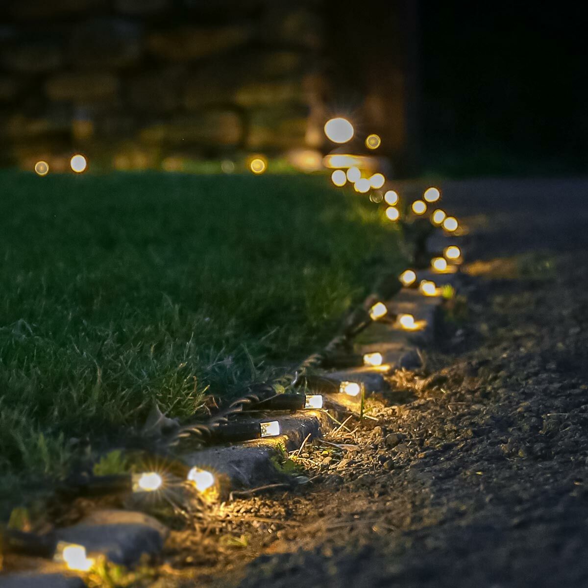 ConnectPro Outdoor LED String Lights, Connectable, Black Rubber Cable