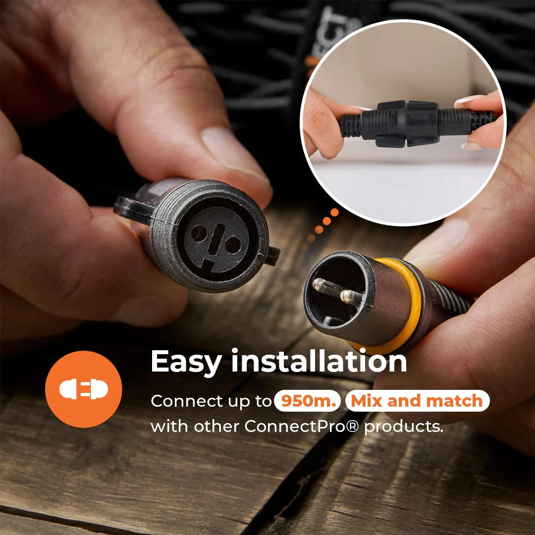 ConnectPro Outdoor LED String Lights, Flash Bulb - Easy installation