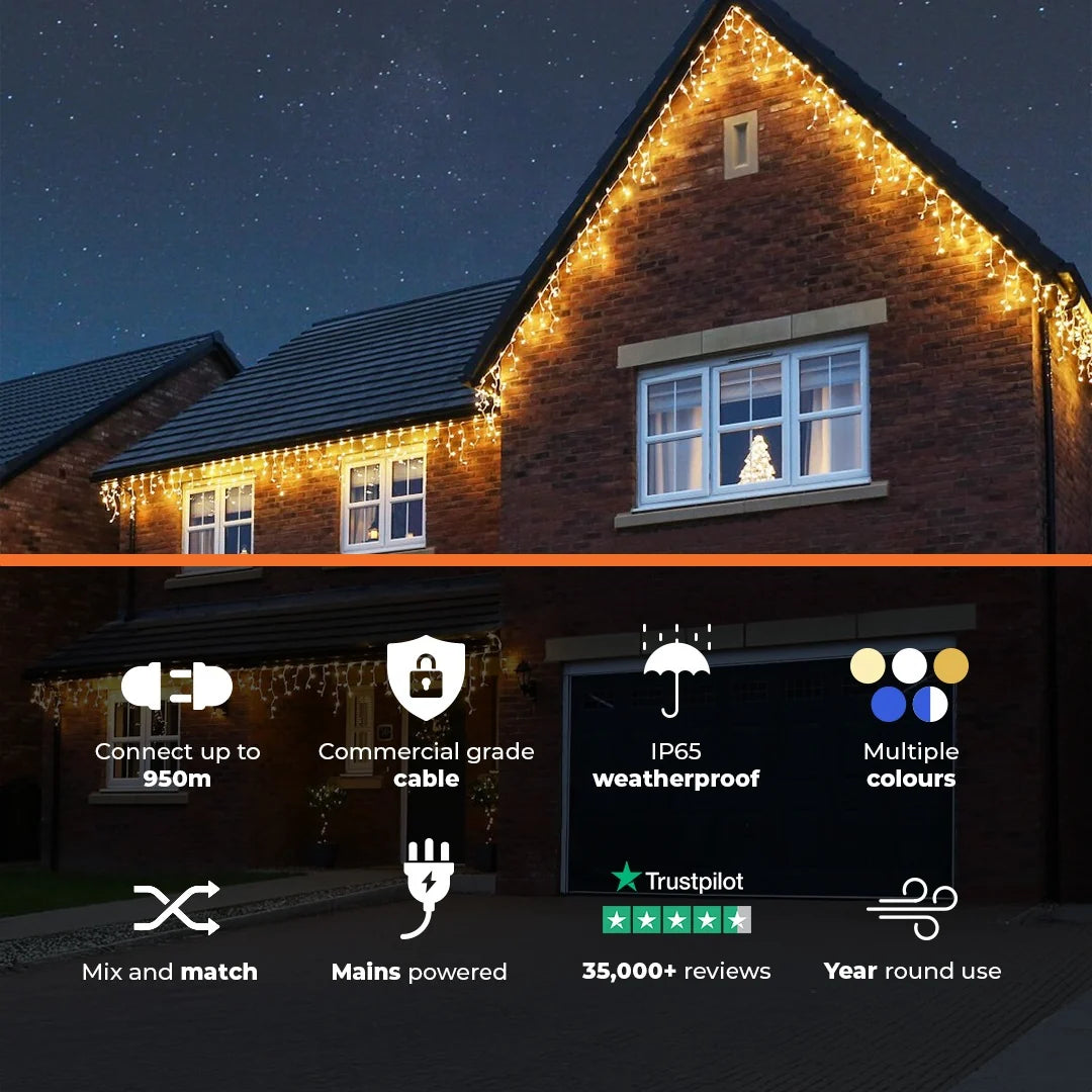 ConnectPro Outdoor LED Icicle Lights Features