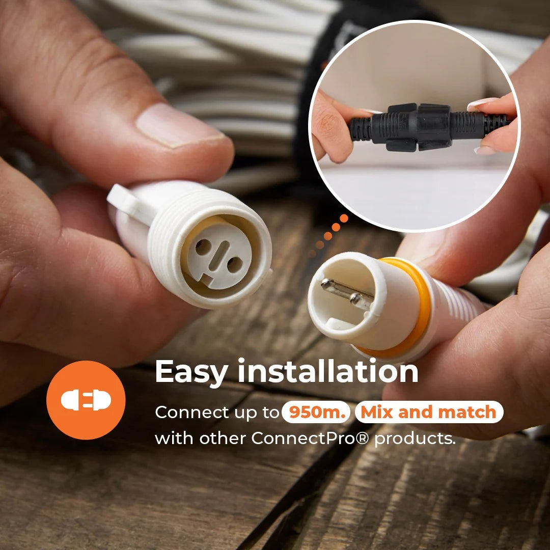 ConnectPro Outdoor LED Icicle Lights - Easy Installation