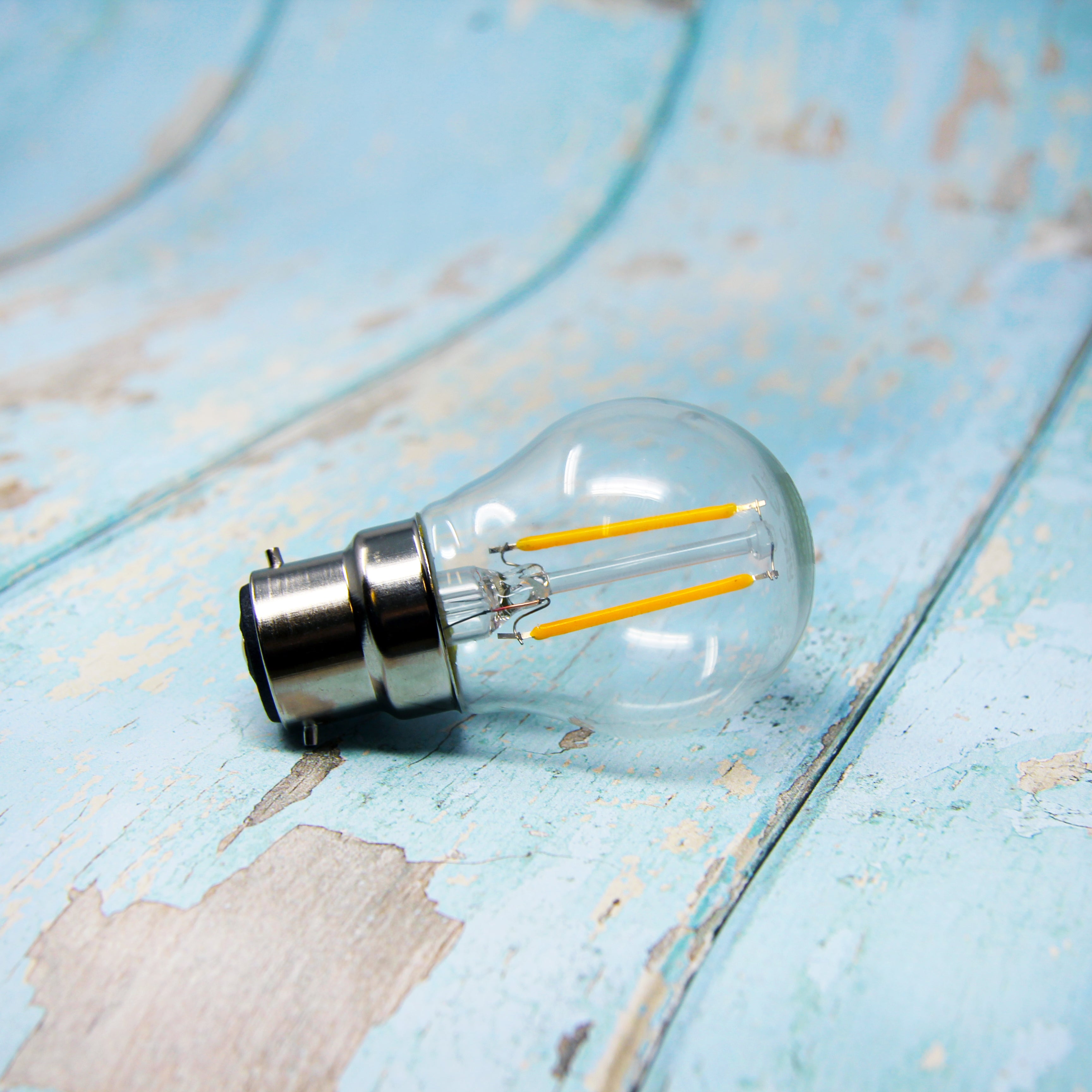 2w Golf Ball BC Filament Clear LED Warm White