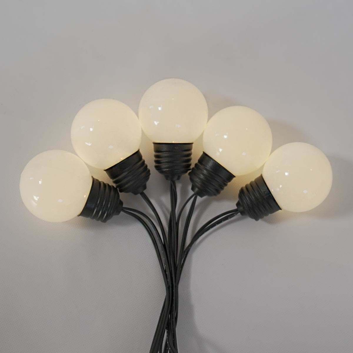 Outdoor Battery Powered Frosted Bulb Festoon Lights