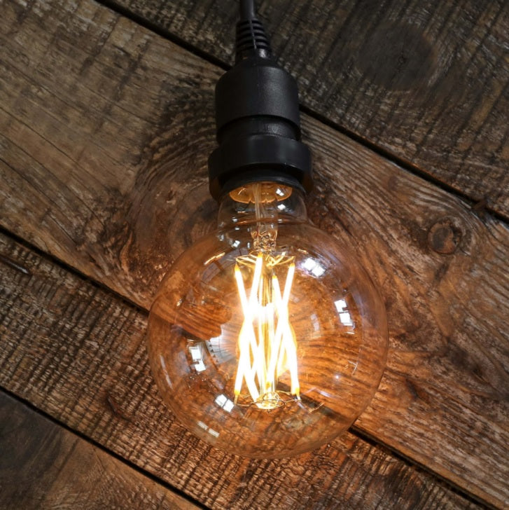 E27 4W Vintage, Fully Dimmable, Warm White LED Filament Light Bulb G95