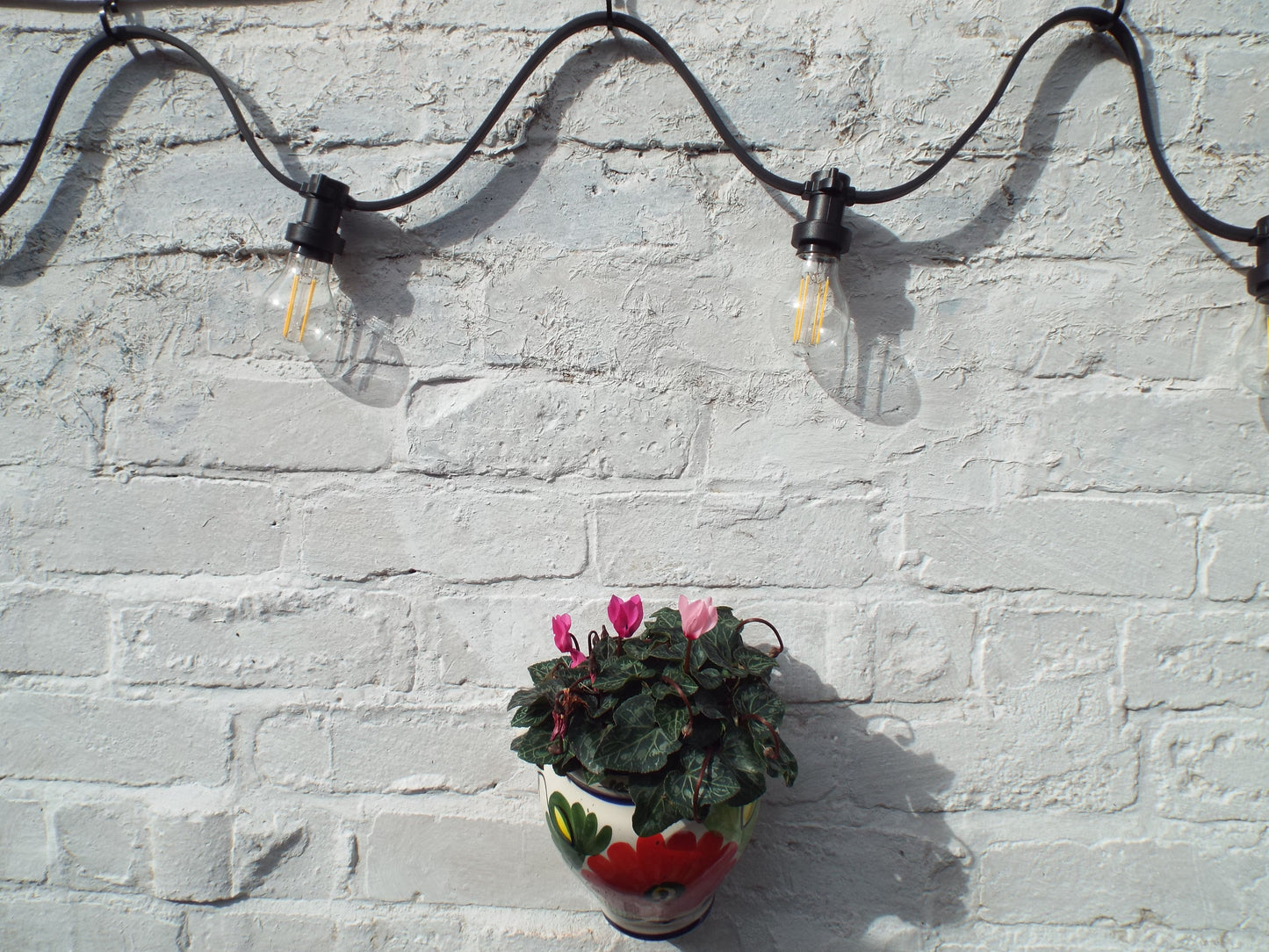 Outdoor 0.5m Spacing Heavy Duty Industrial Festoon Lighting Black Cable (5-100m)