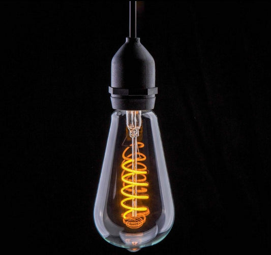 E27 4W Yellow LED Filament Style Light Bulb