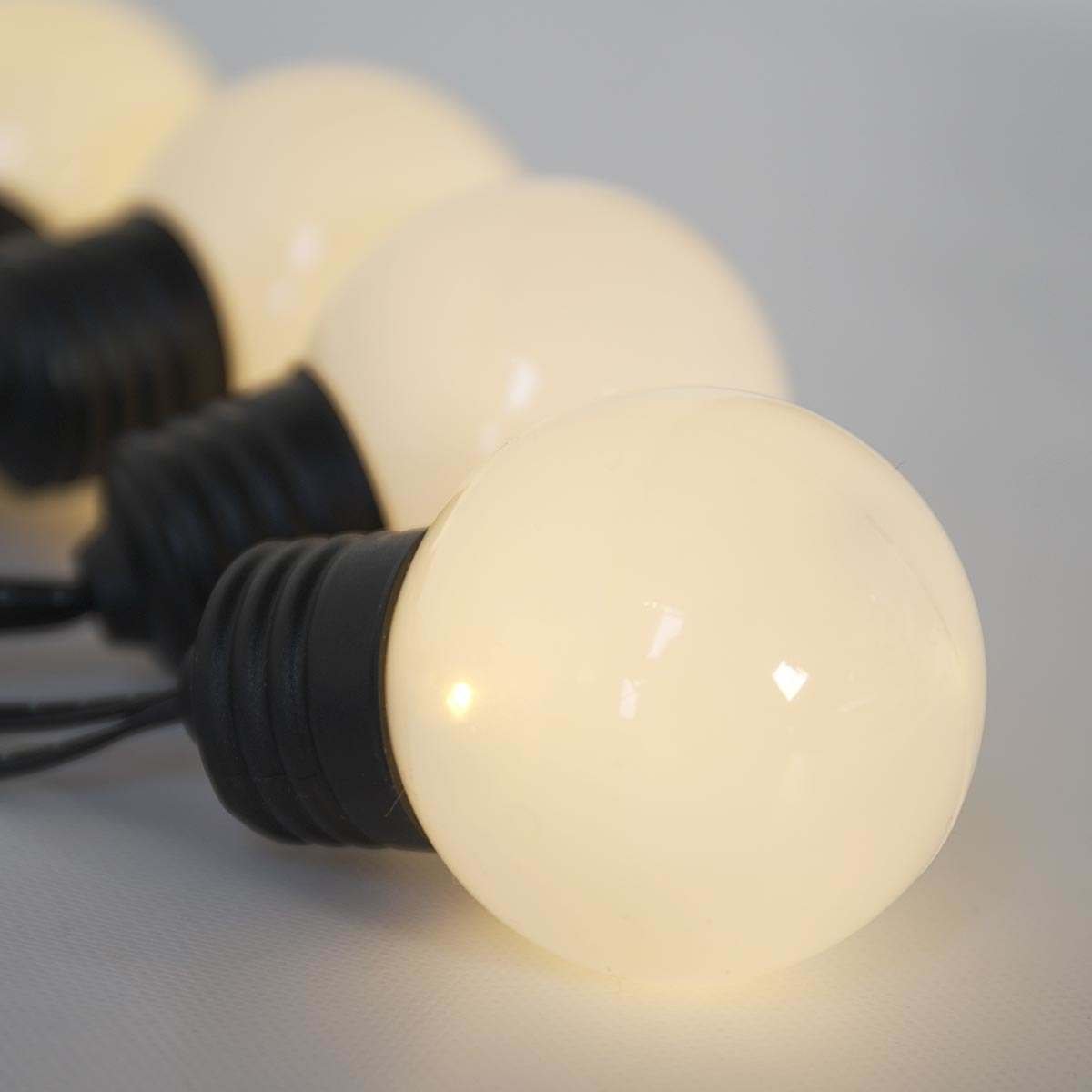 Outdoor Battery Powered Frosted Bulb Festoon Lights