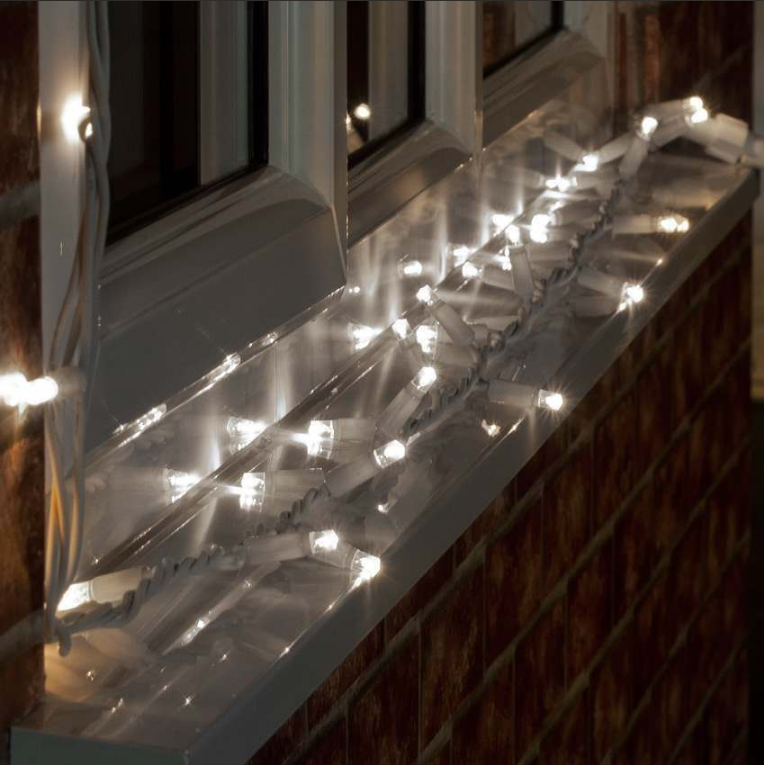 IP65 Connectable Outdoor Dual Colour (W or WW) LED String Lights, White Cable