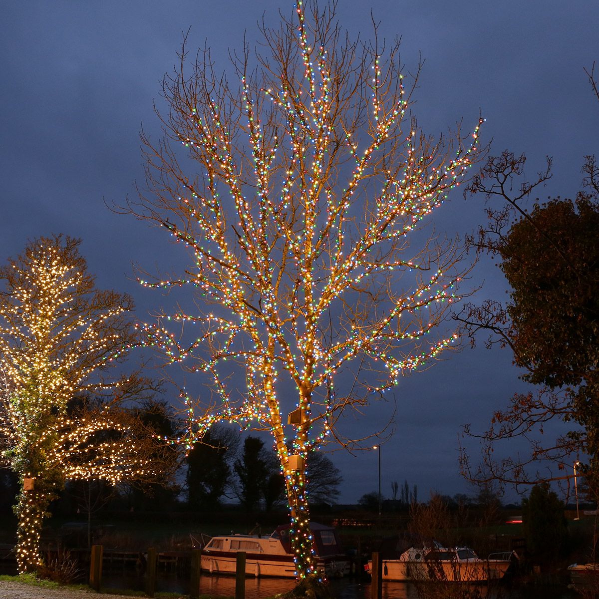 ConnectPro Outdoor LED String Lights, Connectable, Black Rubber Cable