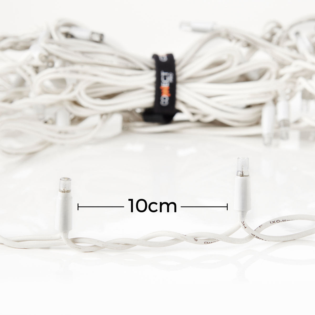 ConnectPro Icicle Lights, Flash Bulb LEDs, Connectable, White Rubber Cable