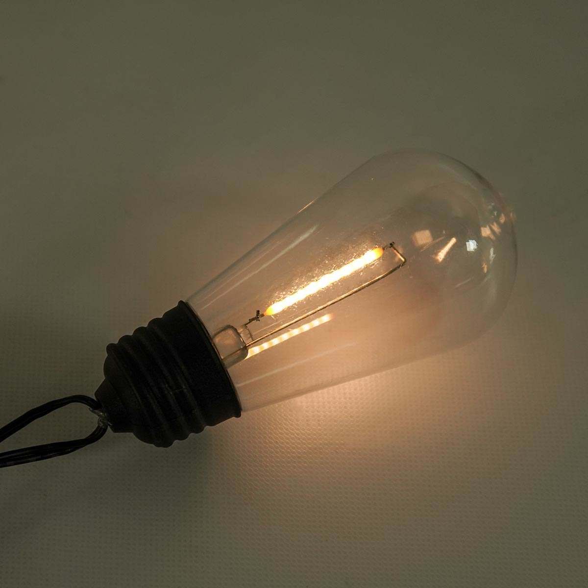 Solar Filament Effect Warm White LED Festoon Lights