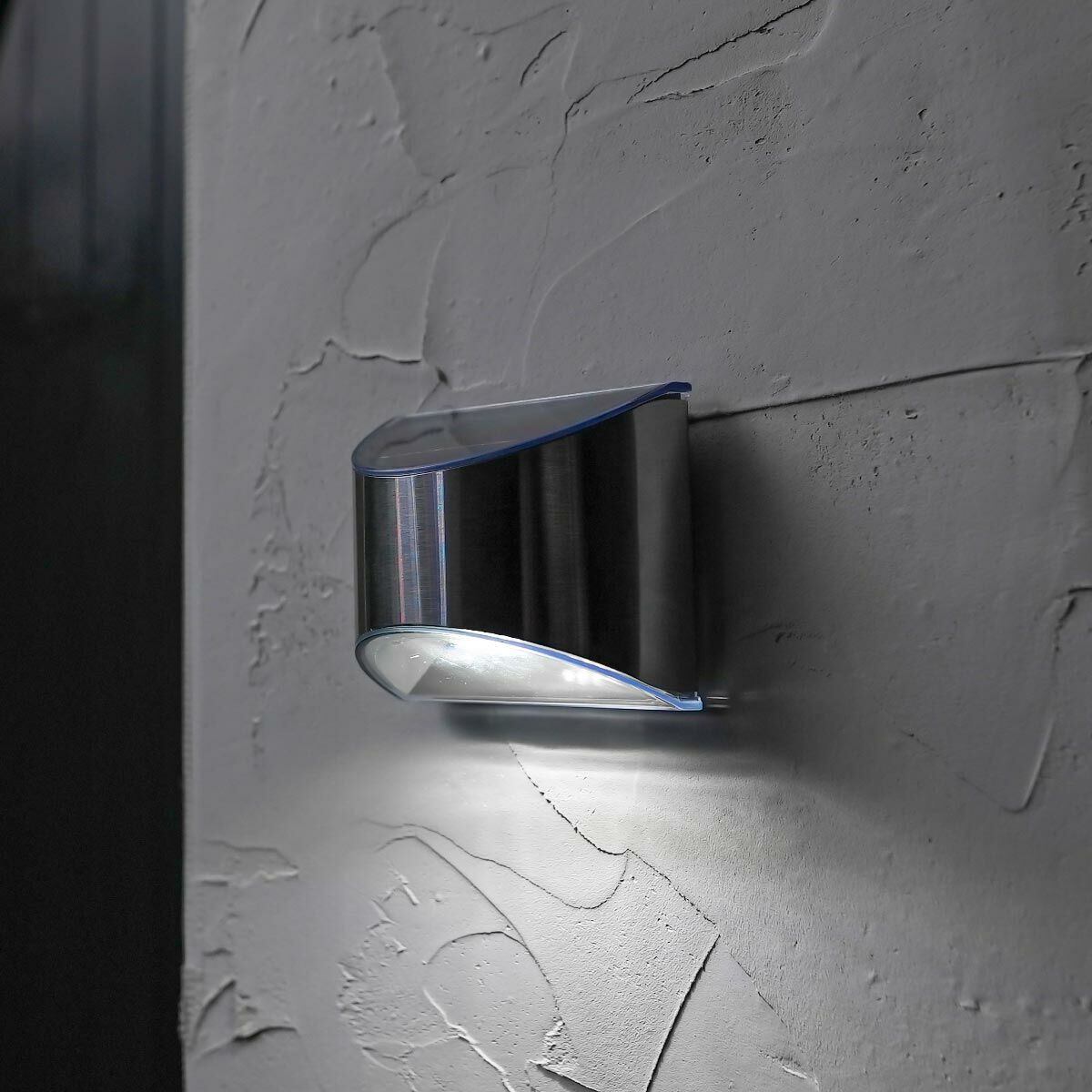 Solar Stainless Steel Welcome Wall Light
